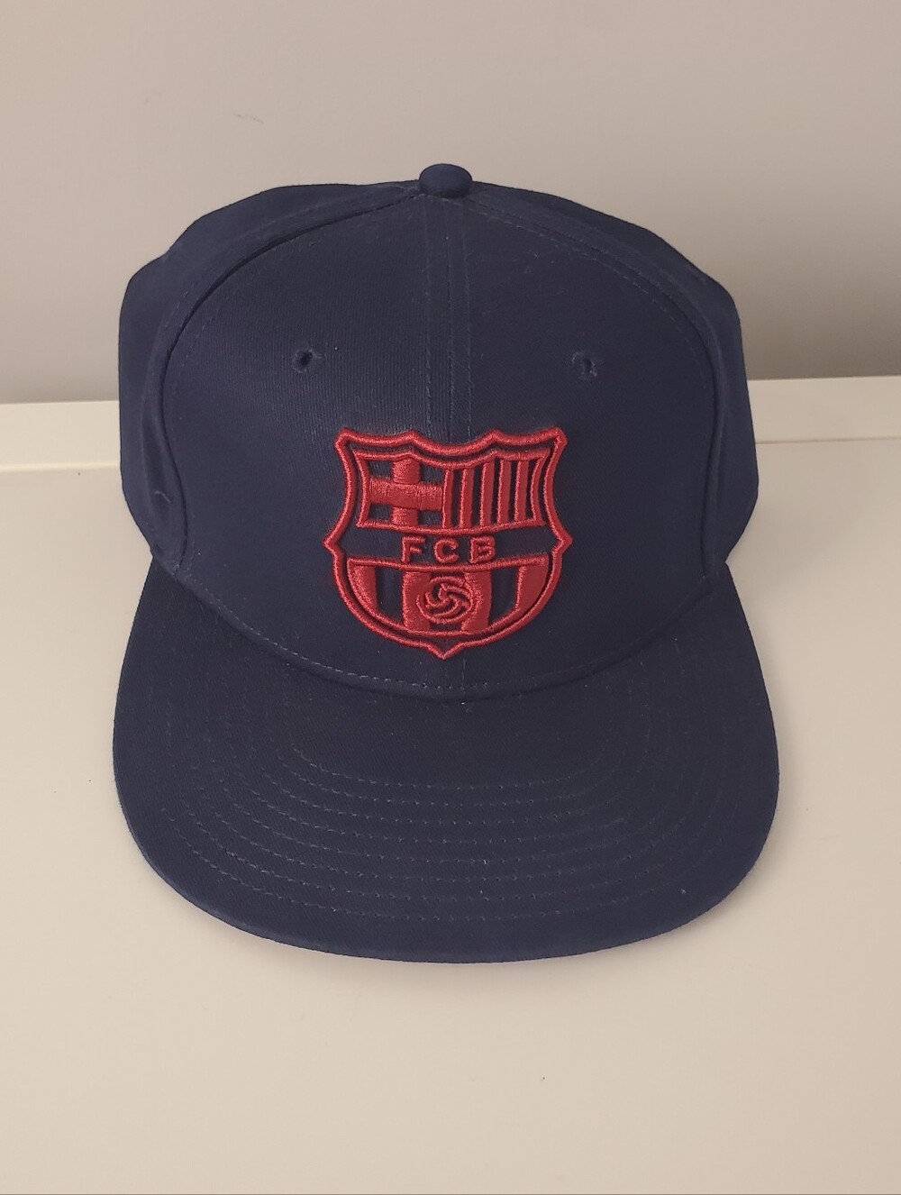 FC BARCELONA Barca Cap Men's ONE SIZE Snapback Adjustable Embroidery Flat Visor